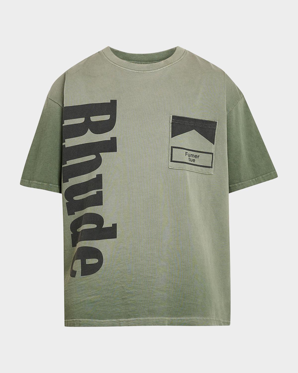 Rhude Men's Cotton Logo Pocket T-Shirt