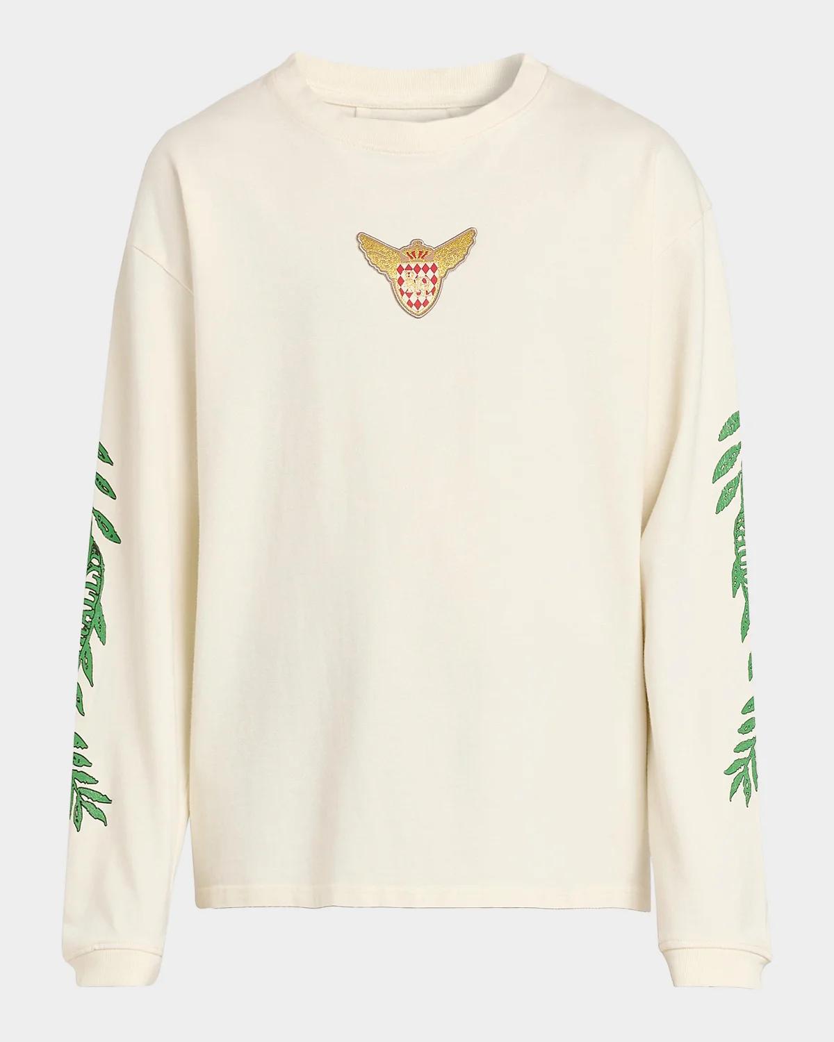 Rhude Tripoli Wreath Graphic Long-Sleeve T-Shirt