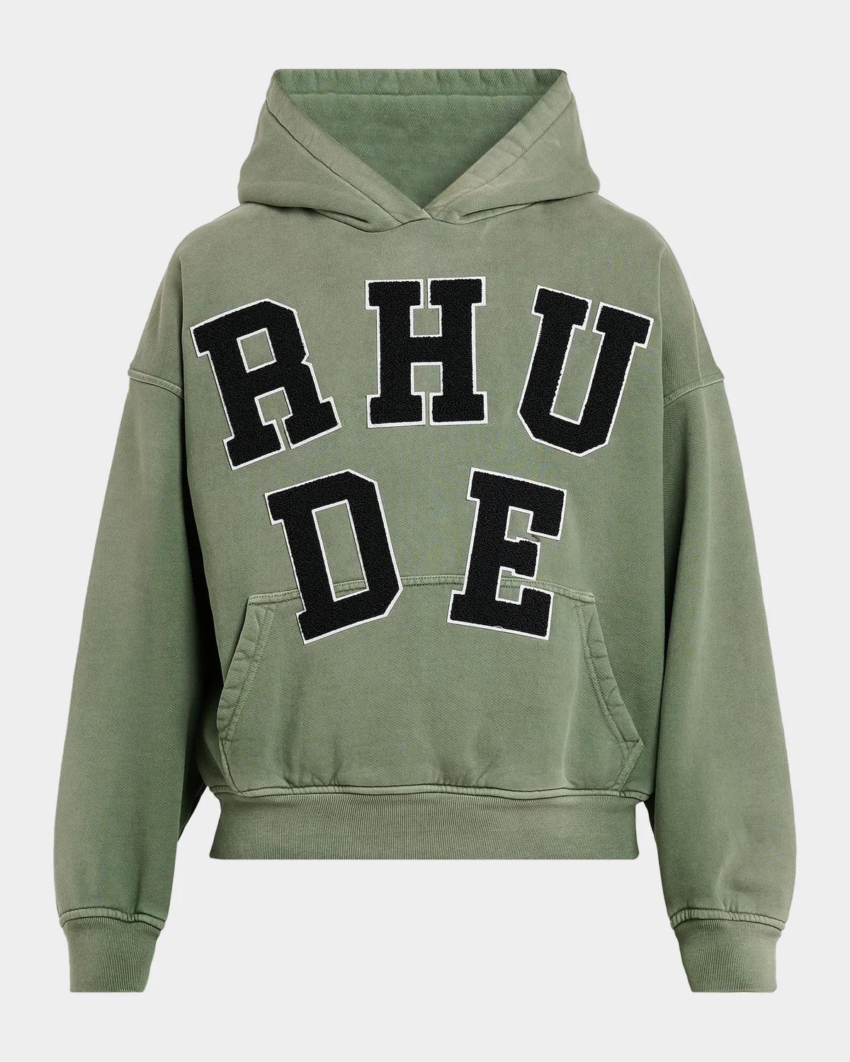 Rhude Men's Chenille Patch Logo Hoodie