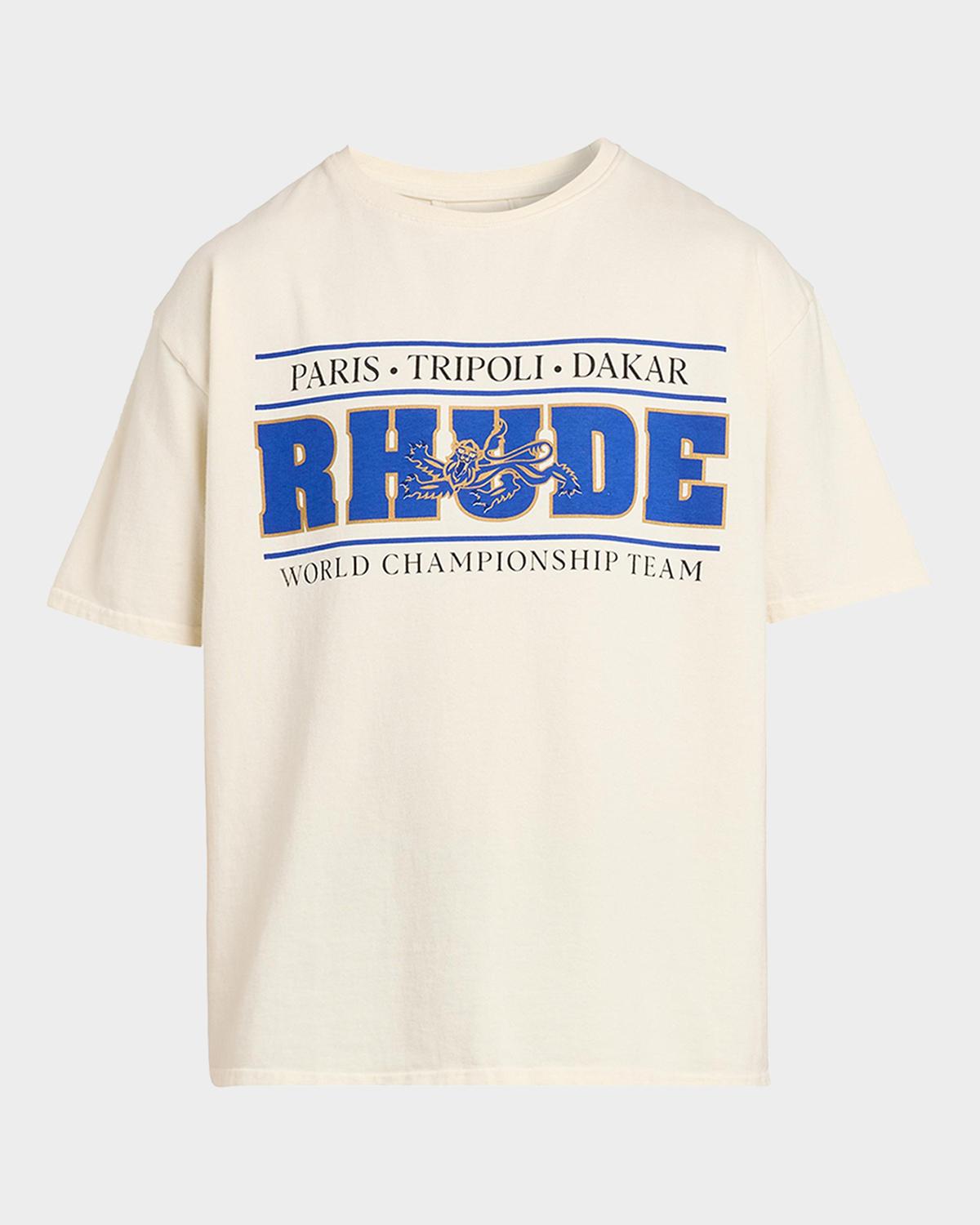 Rhude Men's Chrono Logo Cotton T-Shirt