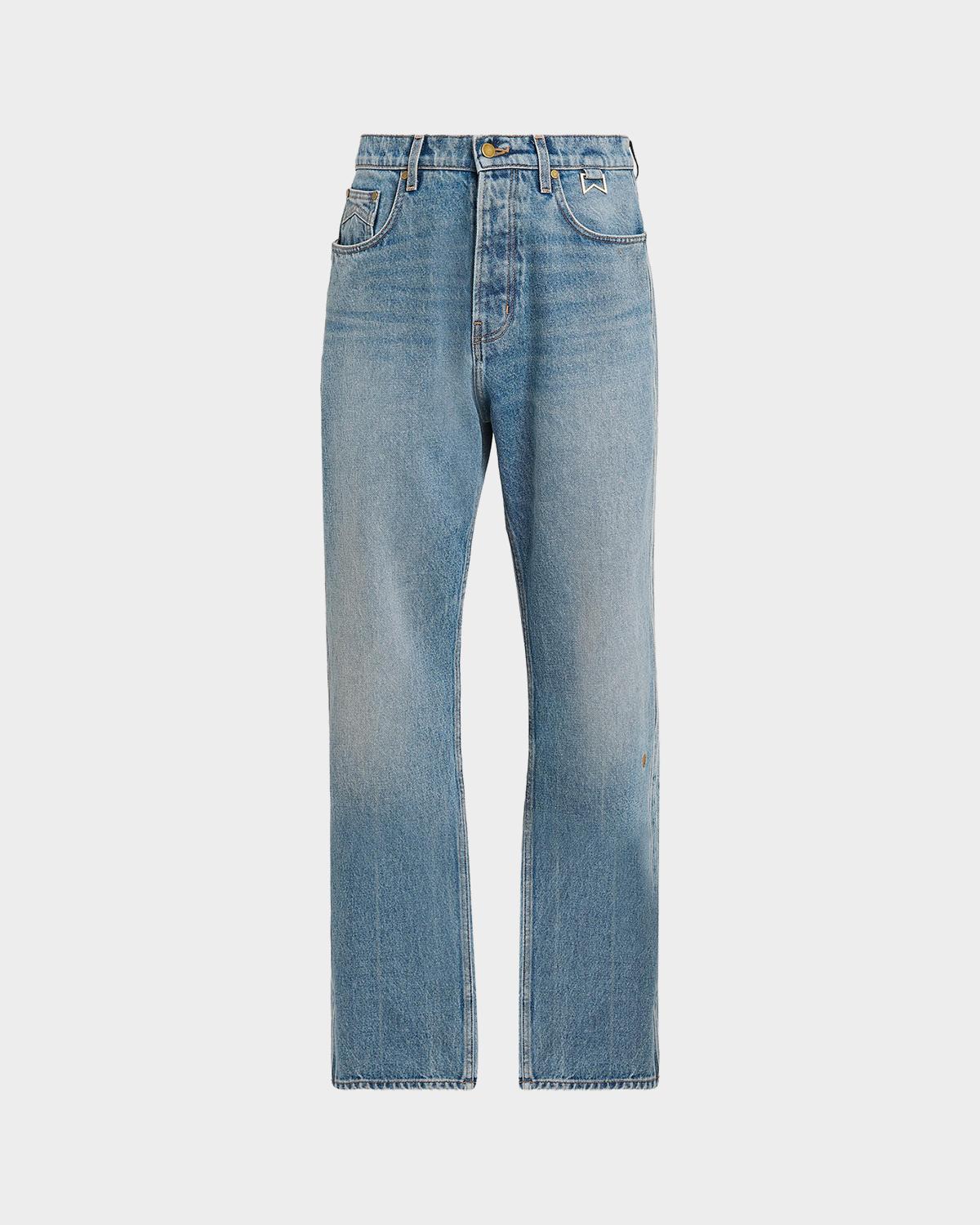 Rhude Men's Pintuck 90s Traxedo Baggy Jeans