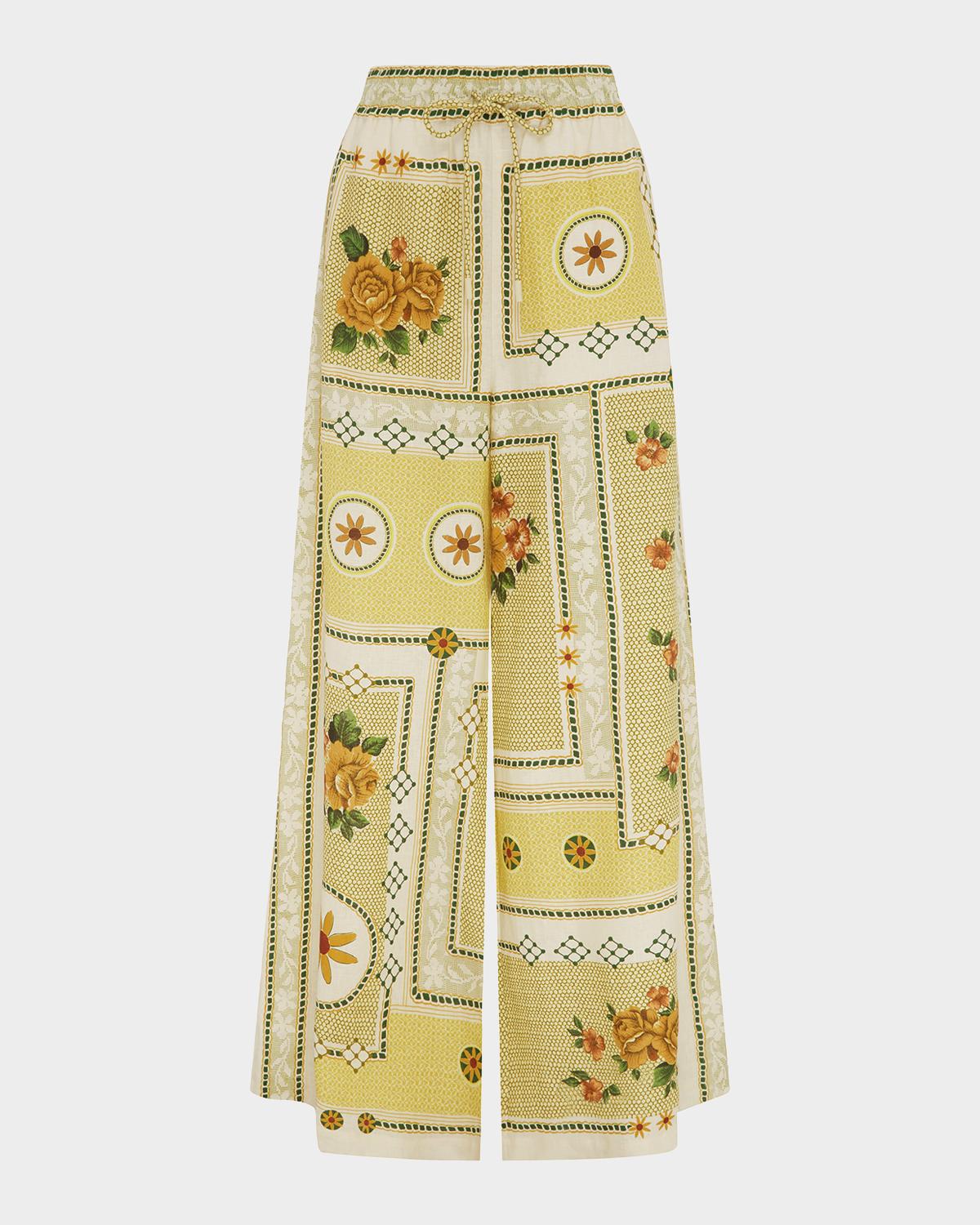 ALÉMAIS Dixie Wide-Leg Linen Pants