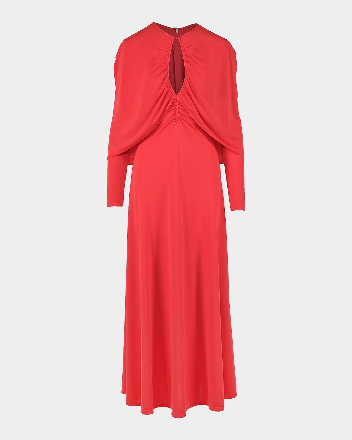 Johanna Ortiz Sequin & Bead-embellished Jersey Gown In Fire Red
