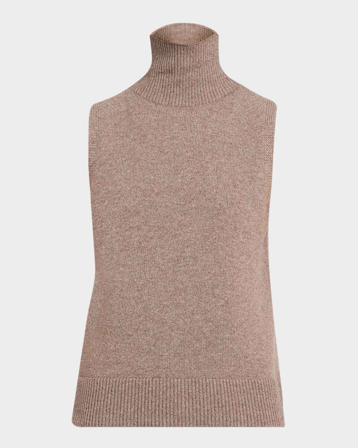 Brandon Maxwell Bruno Turtleneck Sleeveless Sweater