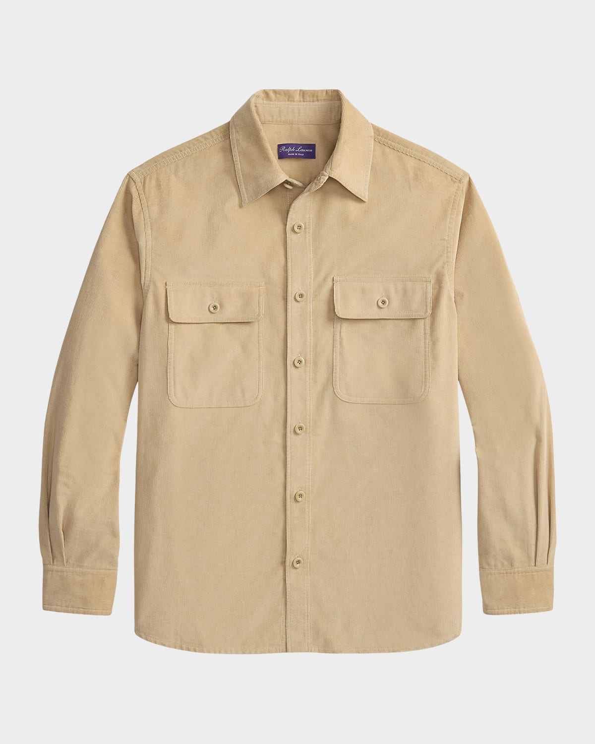 Ralph Lauren Men & Apos;s Sea Island Corduroy Button-down Shirt In Champagne