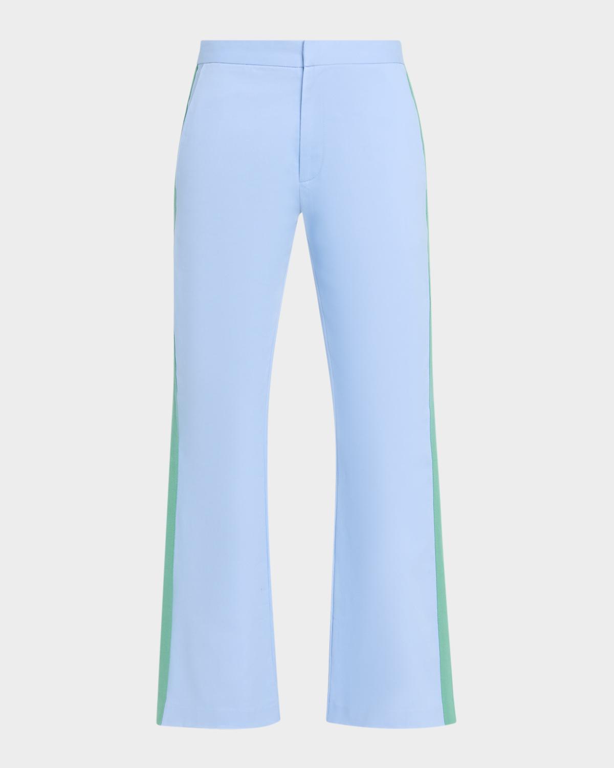 Cynthia Rowley Grosgrain-Trim Cotton Flare Pants