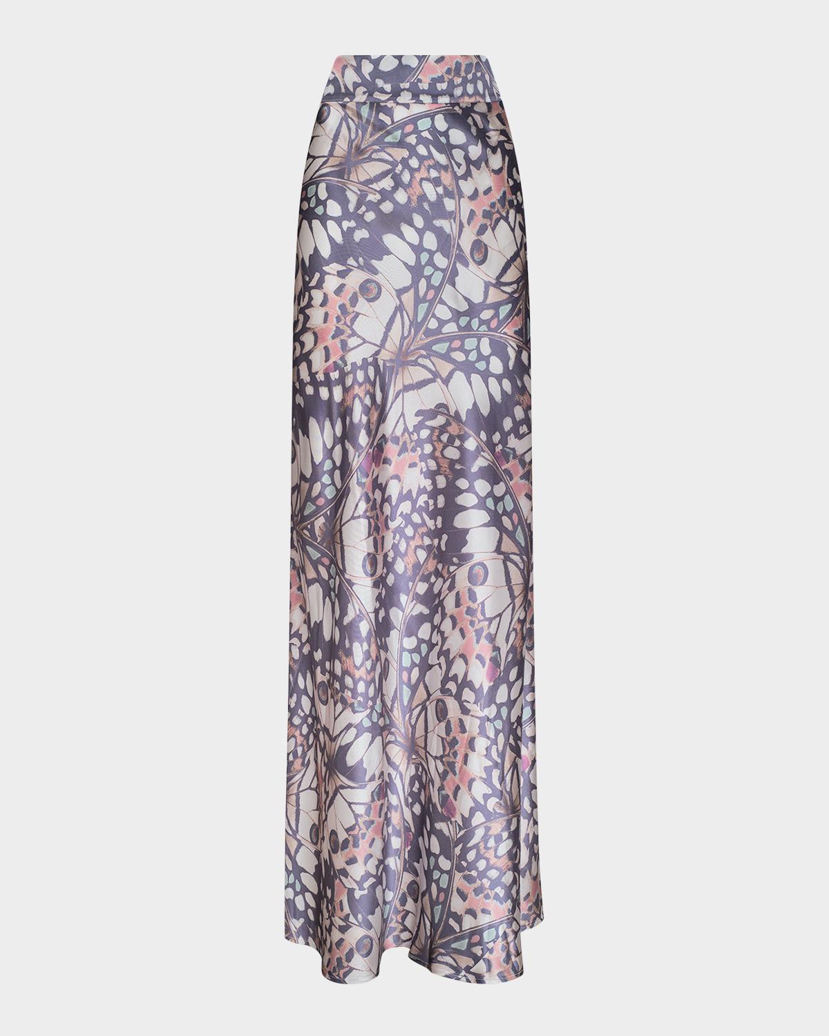 L 'AGENCE Ryker Silk Bias-Cut Skirt