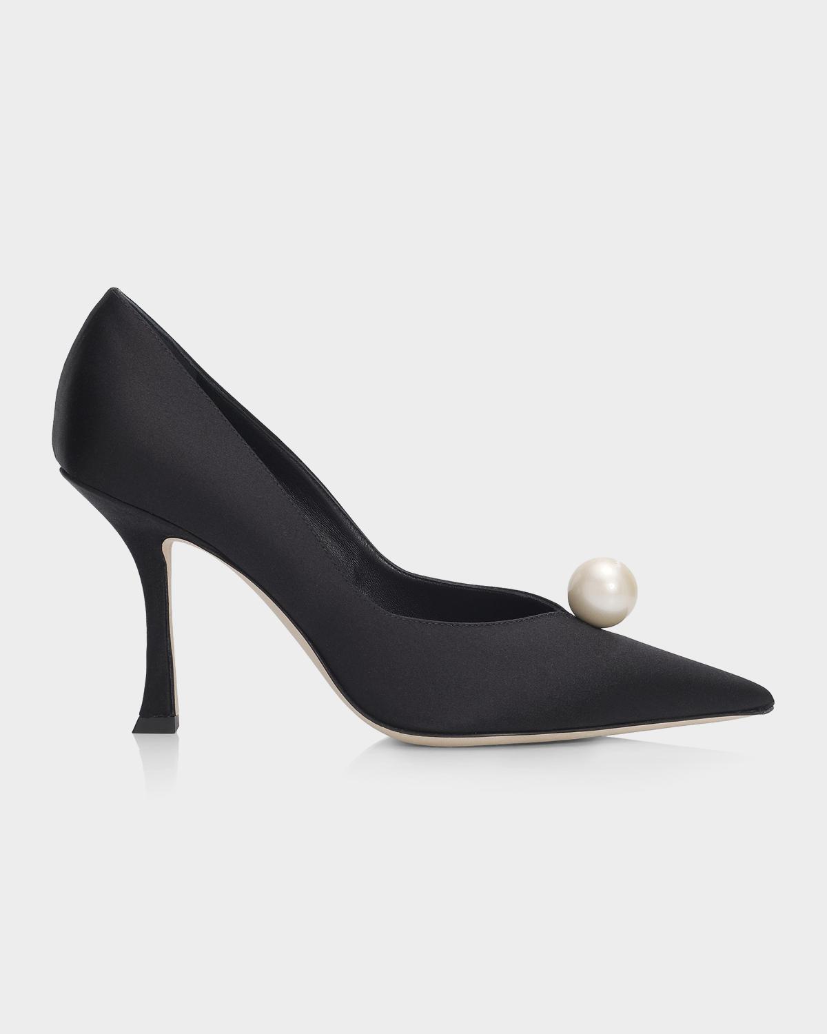 Jimmy Choo 90mm Ziri Satin Pumps