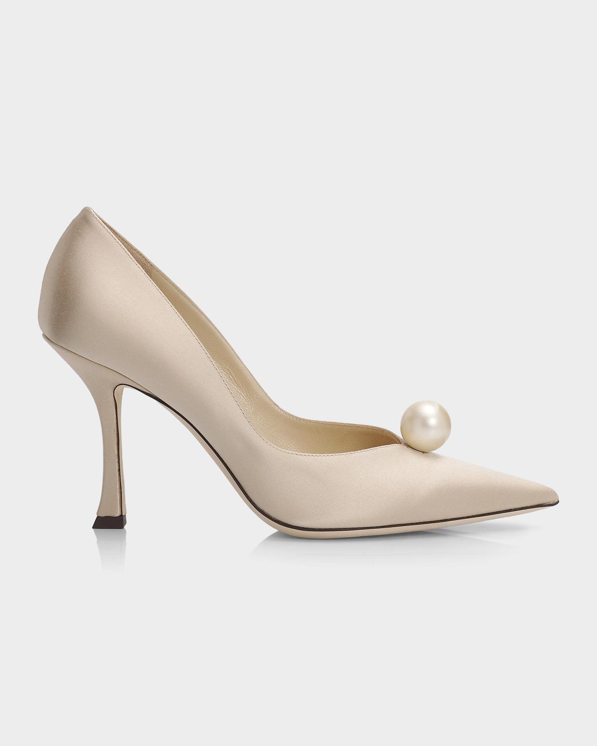90mm Ziri Satin Pumps