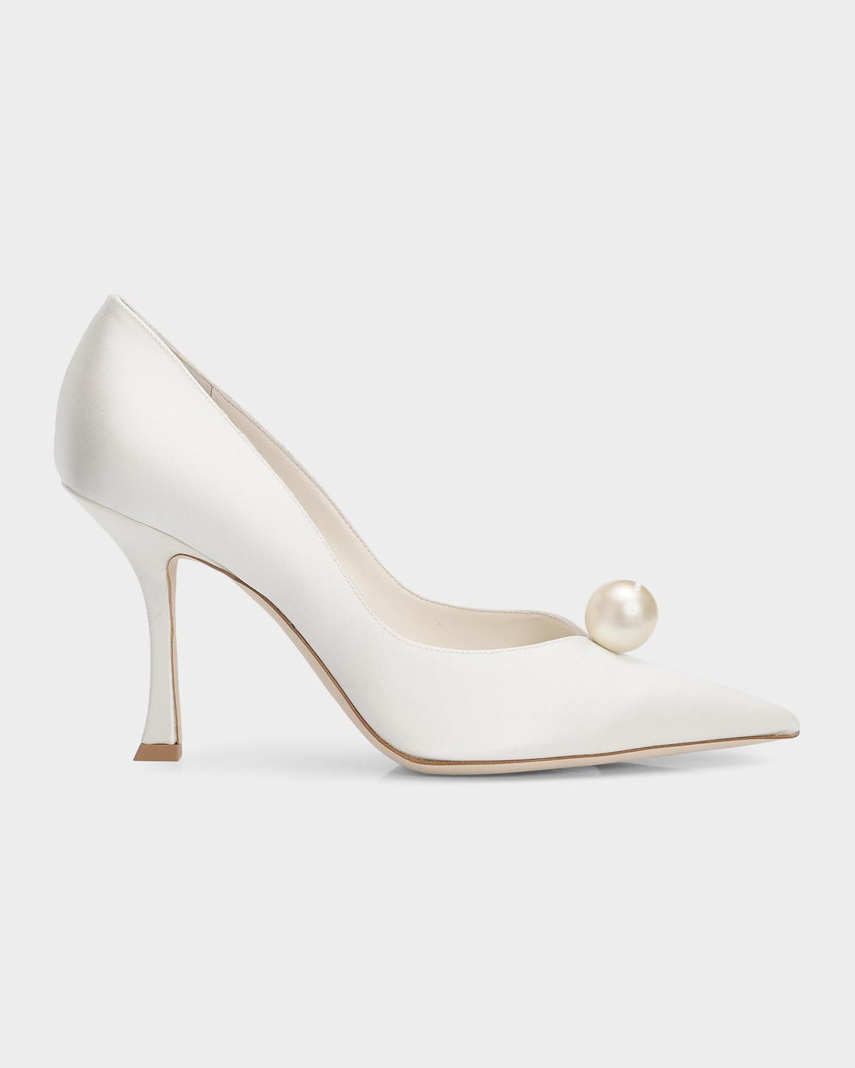 Jimmy Choo 90mm Ziri Satin Pumps