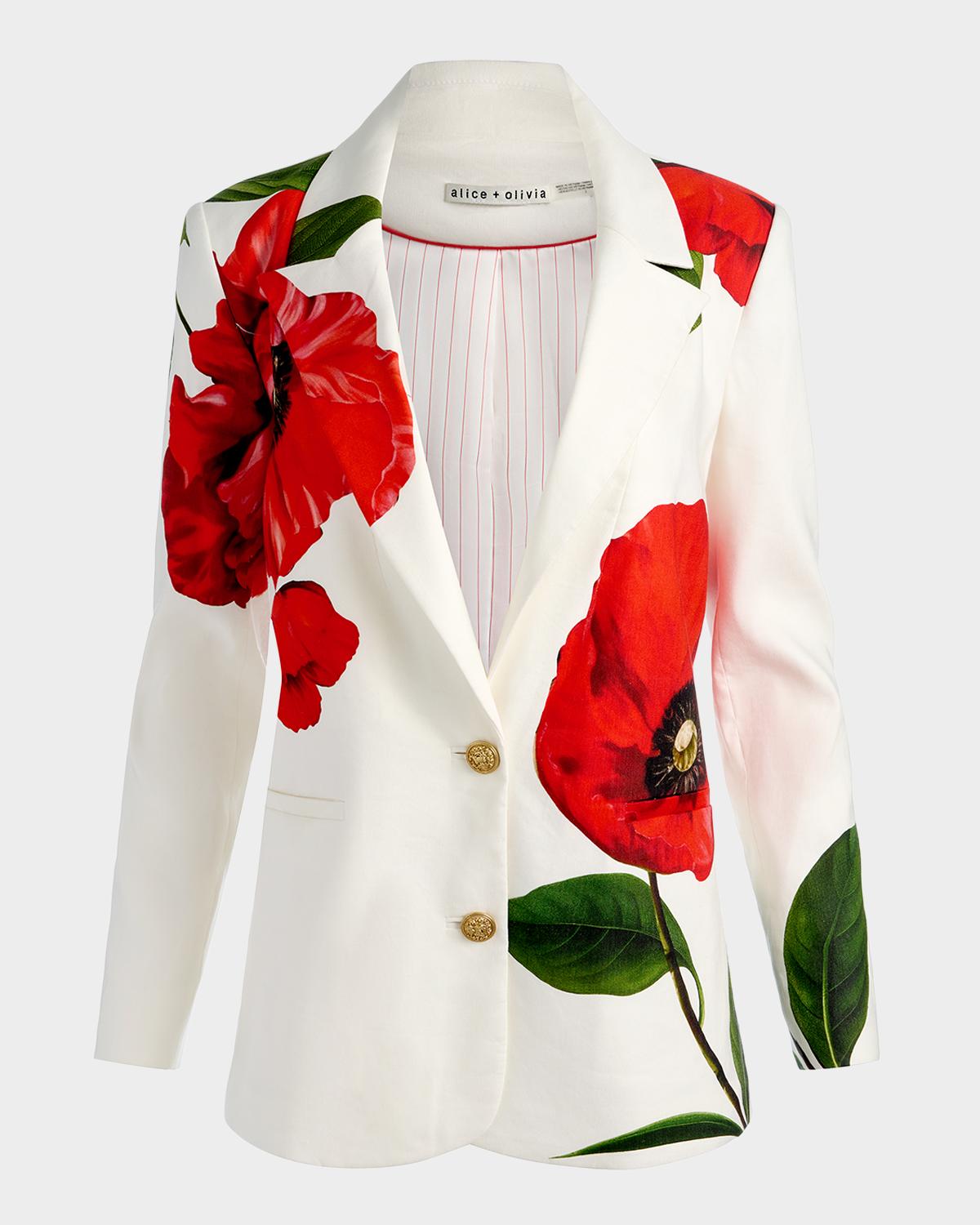 ALICE + OLIVIA Elna Slim Longline Blazer