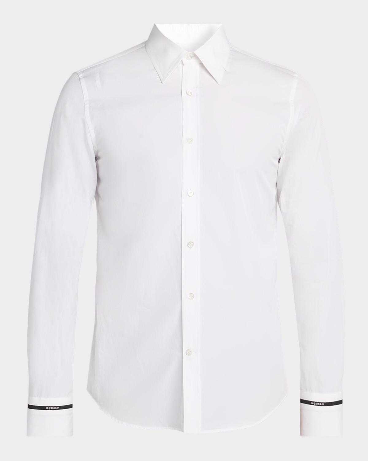 Men & apos;s Cotton Stripe-Cuff Sport Shirt