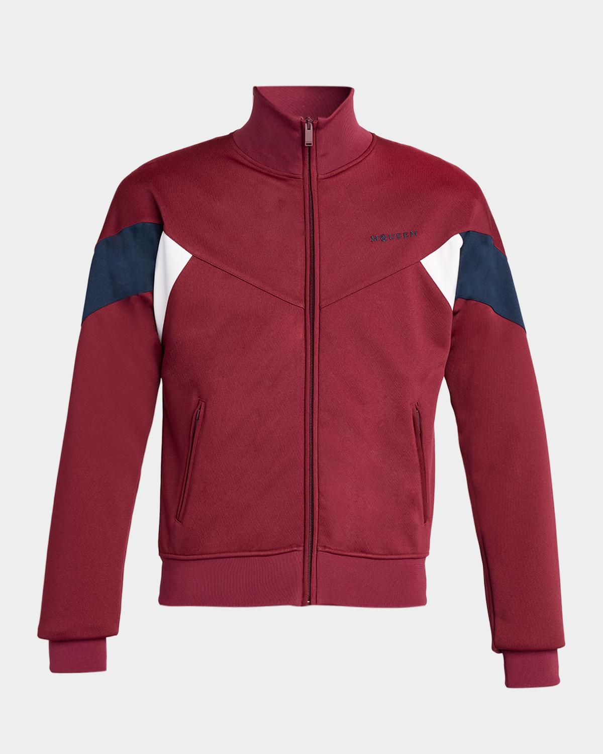 McQueen Men's Technical Loopback Chevron Track Jacket