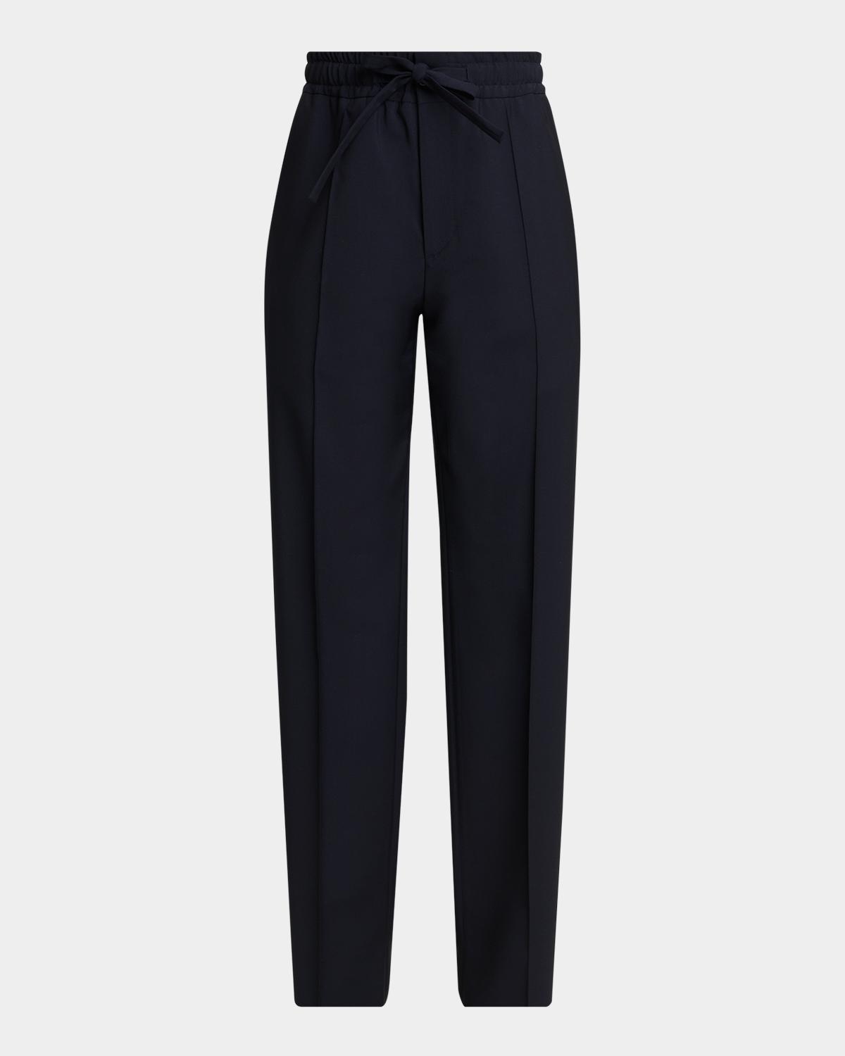 Valentino Garavani Men's Ricamo Pintuck-Front Drawstring Pants