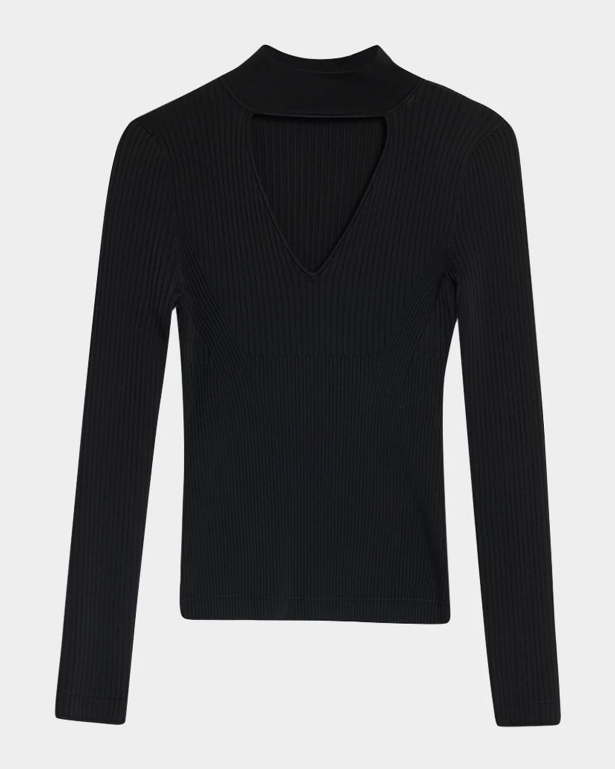 MARIA MCMANUS Ribbed Cut-Out Top