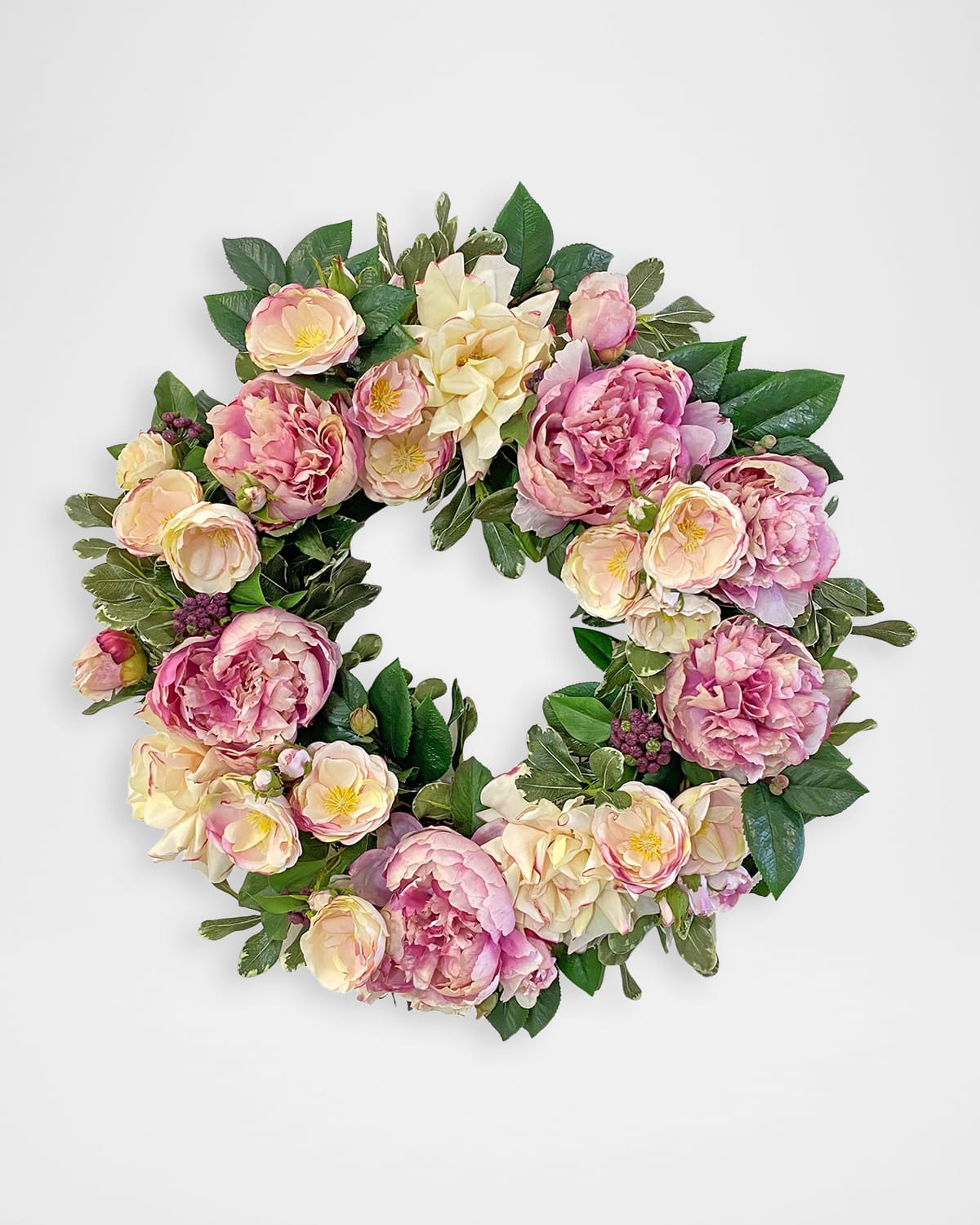 Winward Home Faux Peony 24" Wreath | Thumbnail 4 Winward Home Faux Peony 24" Wreath | Thumbnail 4