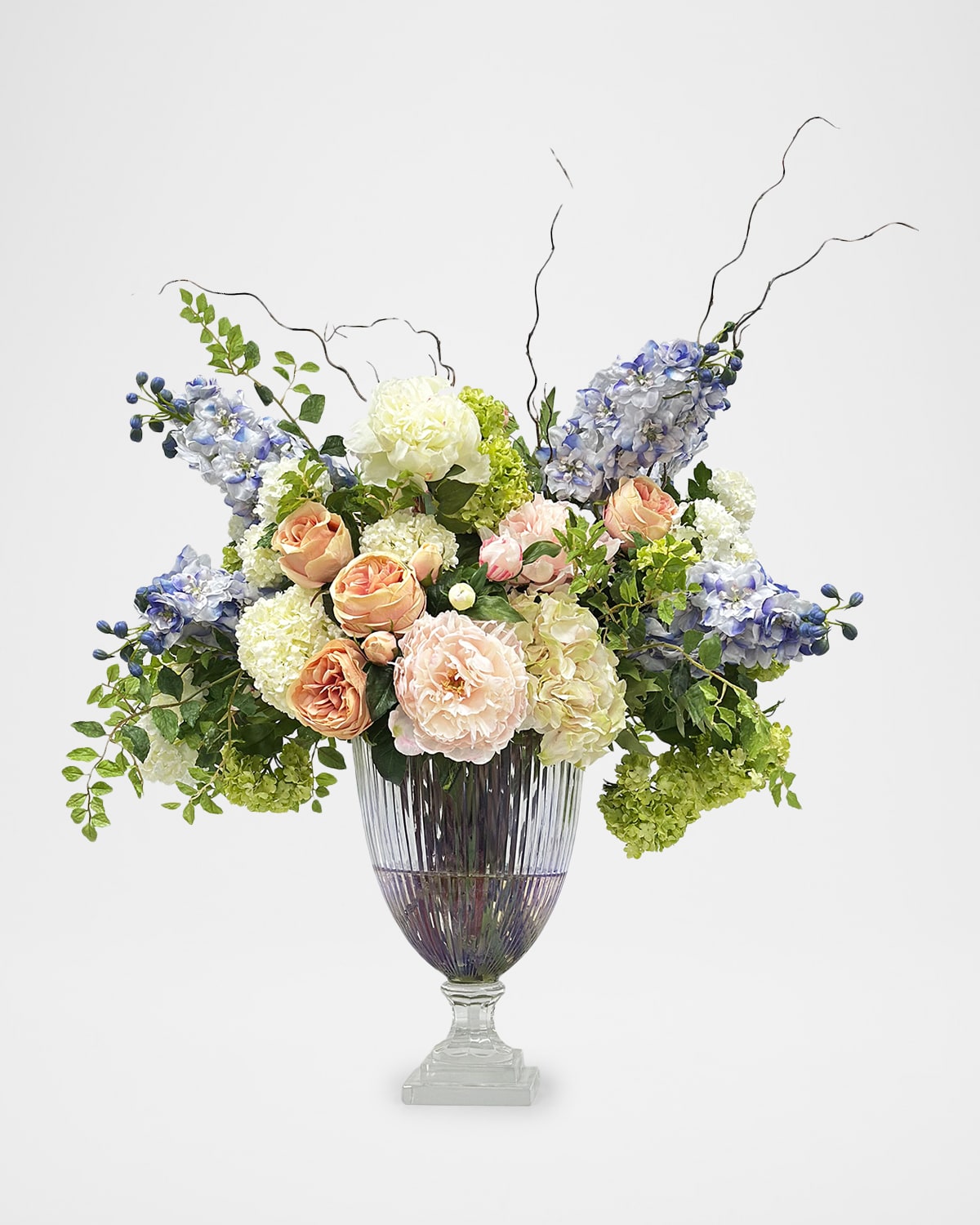 Winward Home Delphinium Mixed 34" Faux Floral Arrangement in Glass Vase | Thumbnail 4 Winward Home Delphinium Mixed 34" Faux Floral Arrangement in Glass Vase | Thumbnail 4
