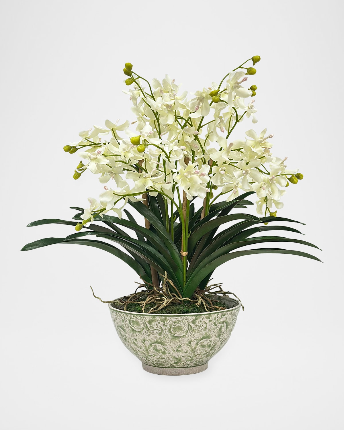 Winward Home Vanda Orchids 23" Faux Plant in Porcelain Bowl | Thumbnail 4 Winward Home Vanda Orchids 23" Faux Plant in Porcelain Bowl | Thumbnail 4