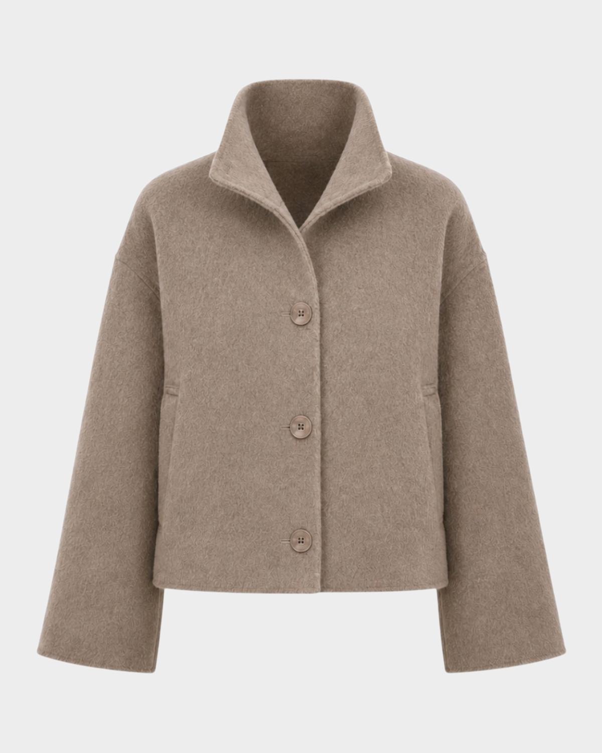 Lamarque Mckenna Wool Jacket In Heather Ta