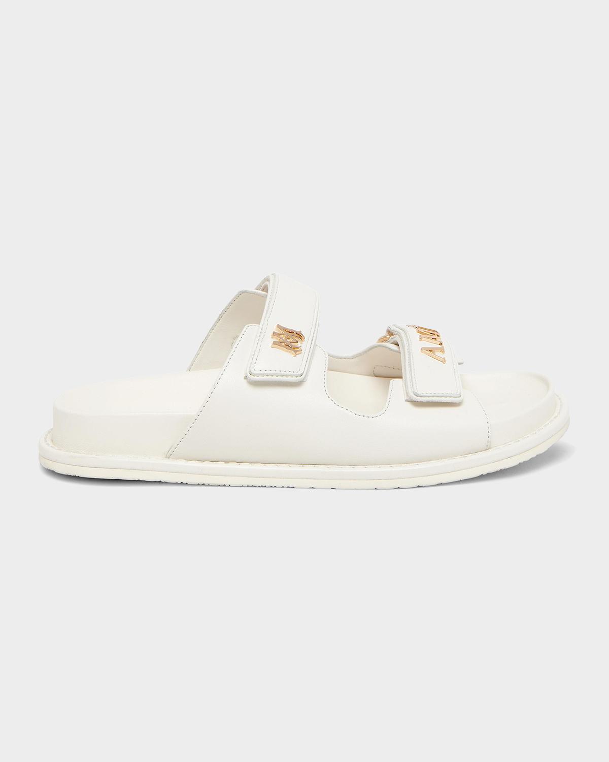 Amiri Boardwalk Leather Two-Strap Sandals