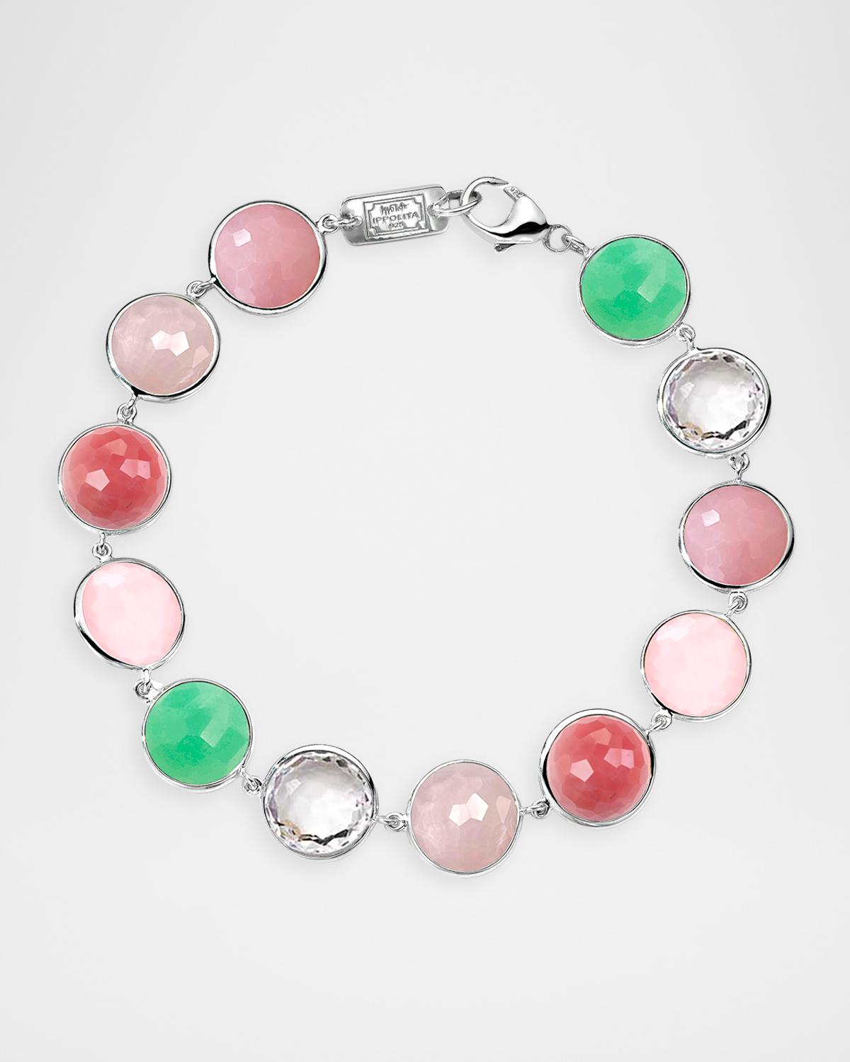 Lollipop Bambina All-Stone Sterling Silver & Multi-Stone Flexible Bracelet