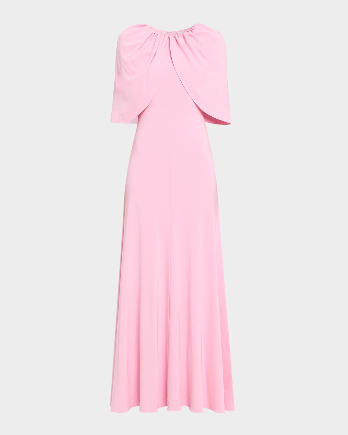 Roland Mouret Fit-And-Flare Jersey Capelet Gown