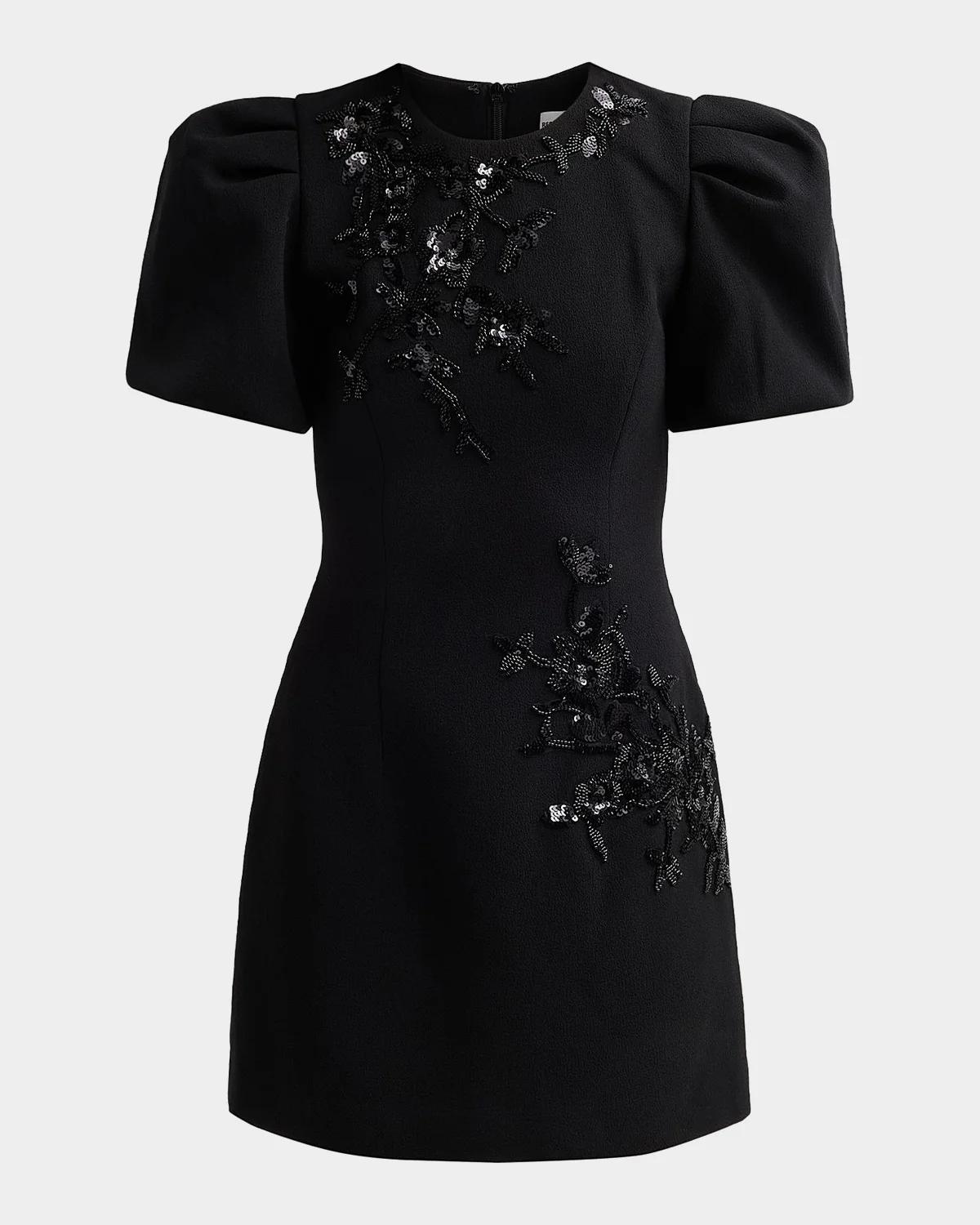 Rebecca Vallance Livia Sequin Puff-Sleeve Mini Dress