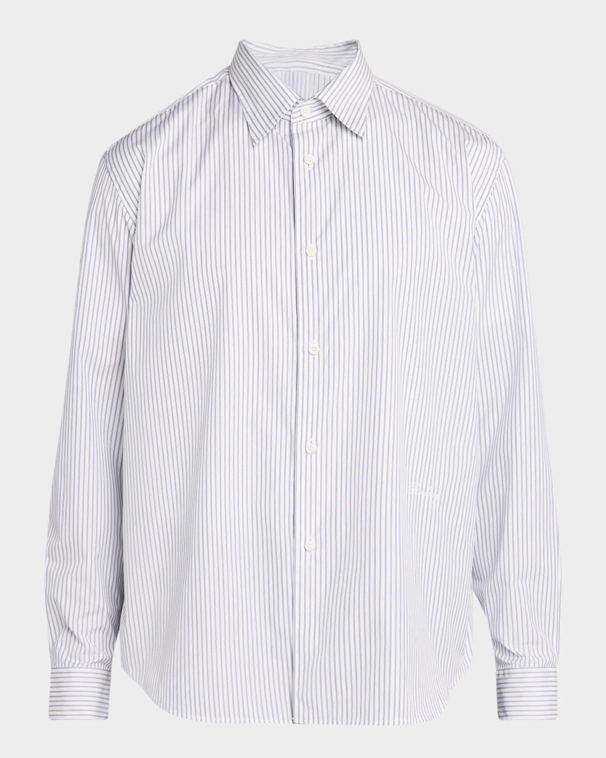 Burberry Men's Relaxed Cotton Stripe Sport Shirt