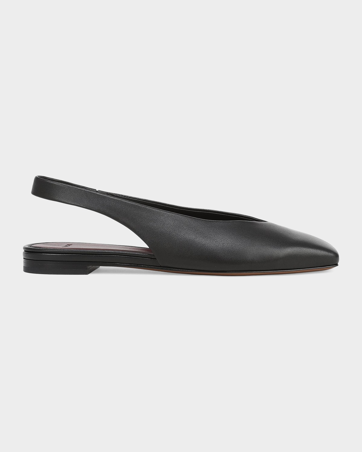 Vince Darlina Leather Slingback Flats In Black - 00