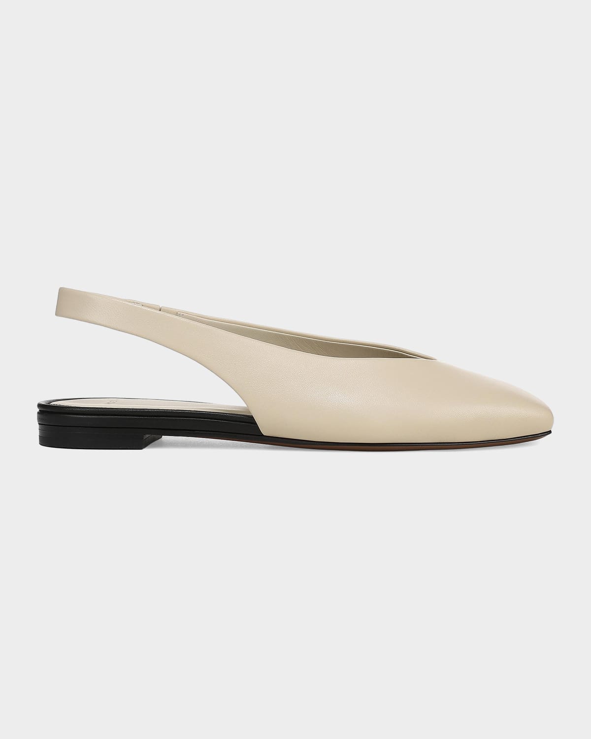 Vince Darlina Leather Slingback Flats In Moonlight