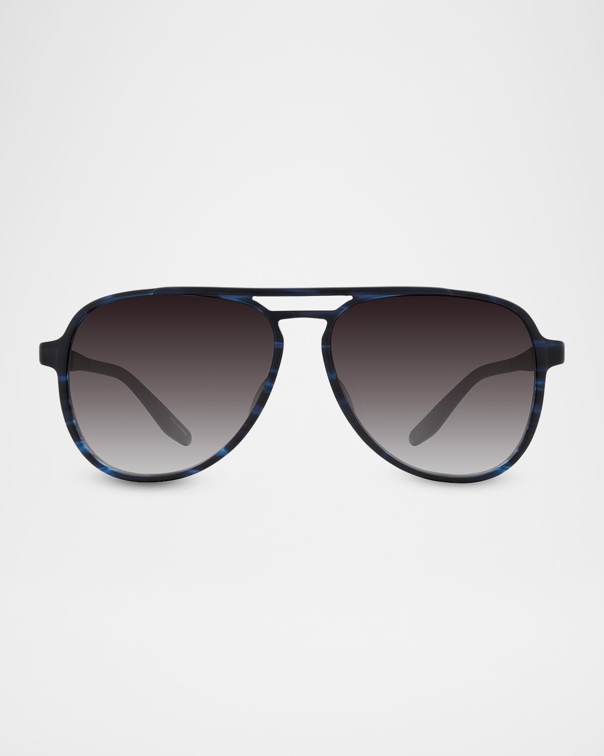 Barton Perreira Men's Hartmann Acetate Aviator Sunglasses