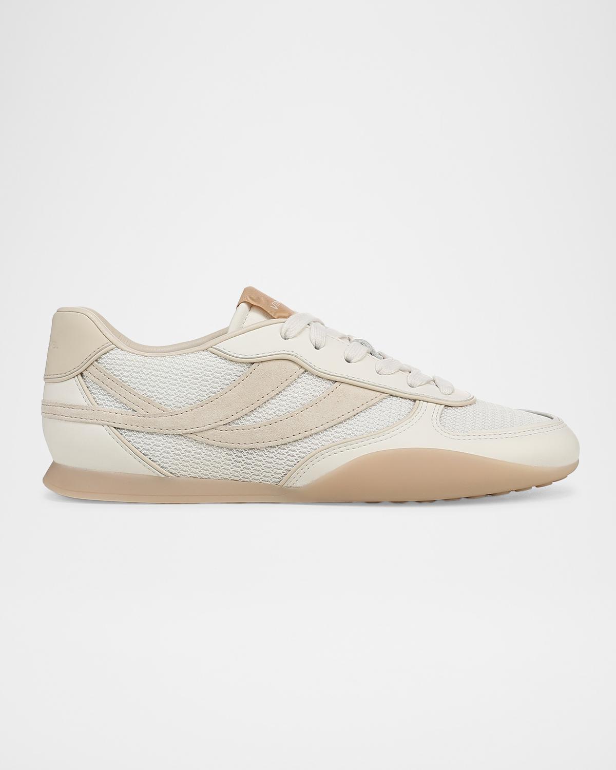 Vince Echo Mesh and Mixed Leather Trainers