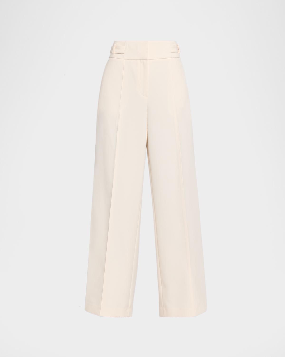 Elie Tahari Pintuck Straight-Leg Pants