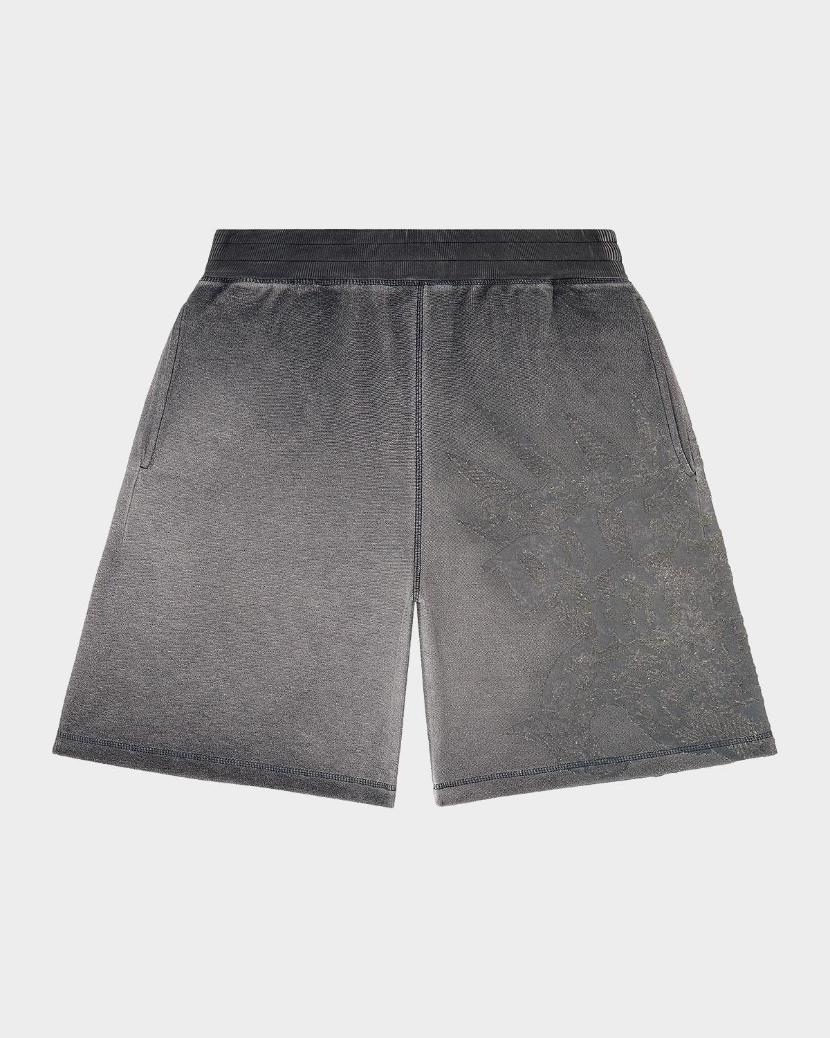 Diesel Men's Rawcrow Devore Fleece Shorts