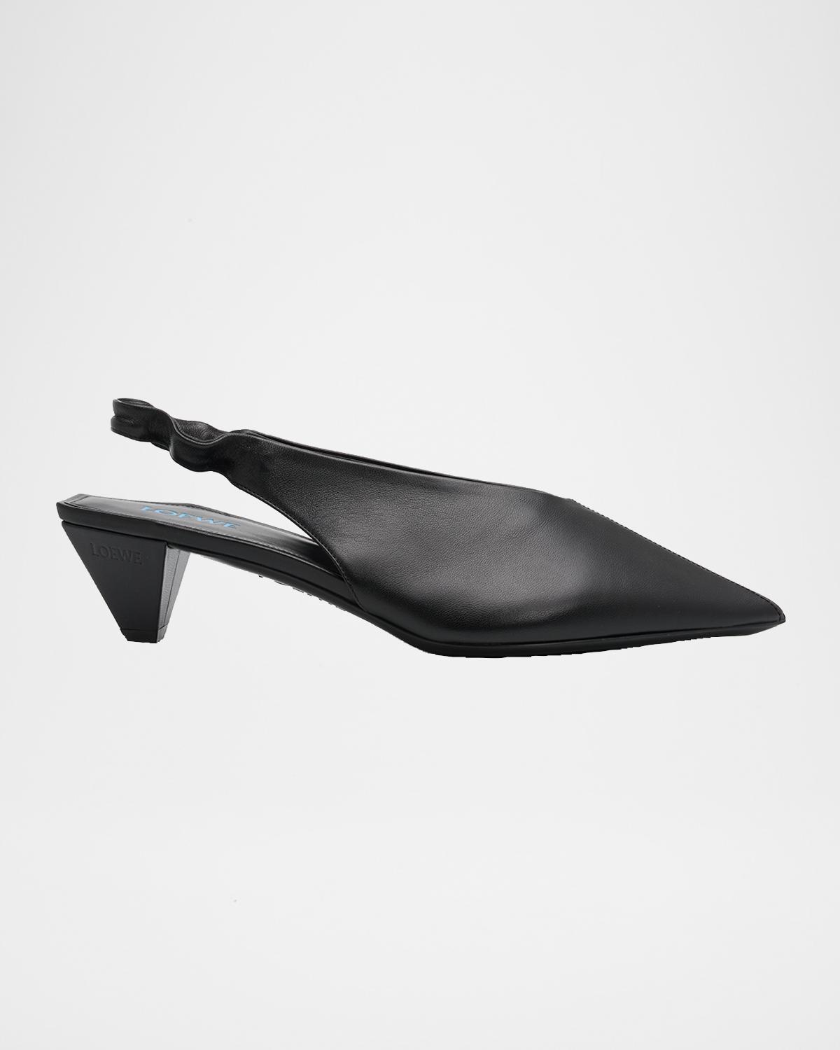 45Mm Origami Cubic Leather Loewe Kitten Heels