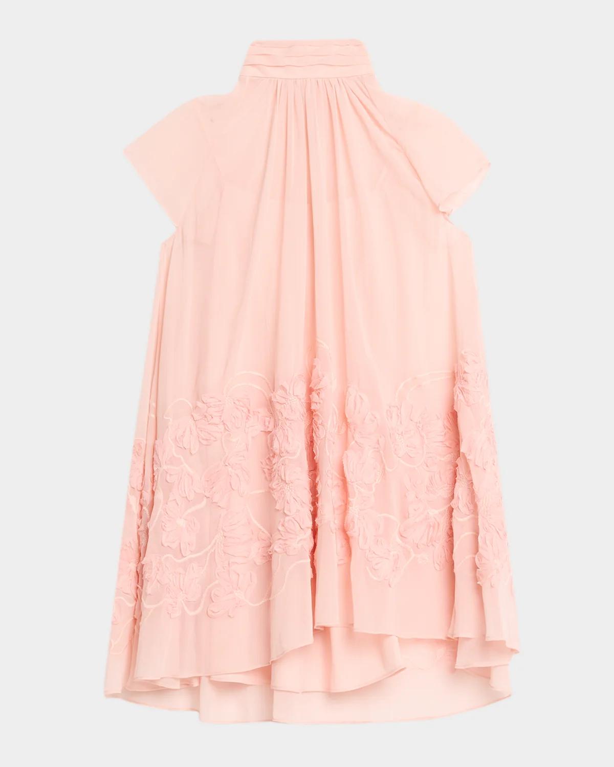 SIMKHAI Aveil Embroidered Organza Mini Dress