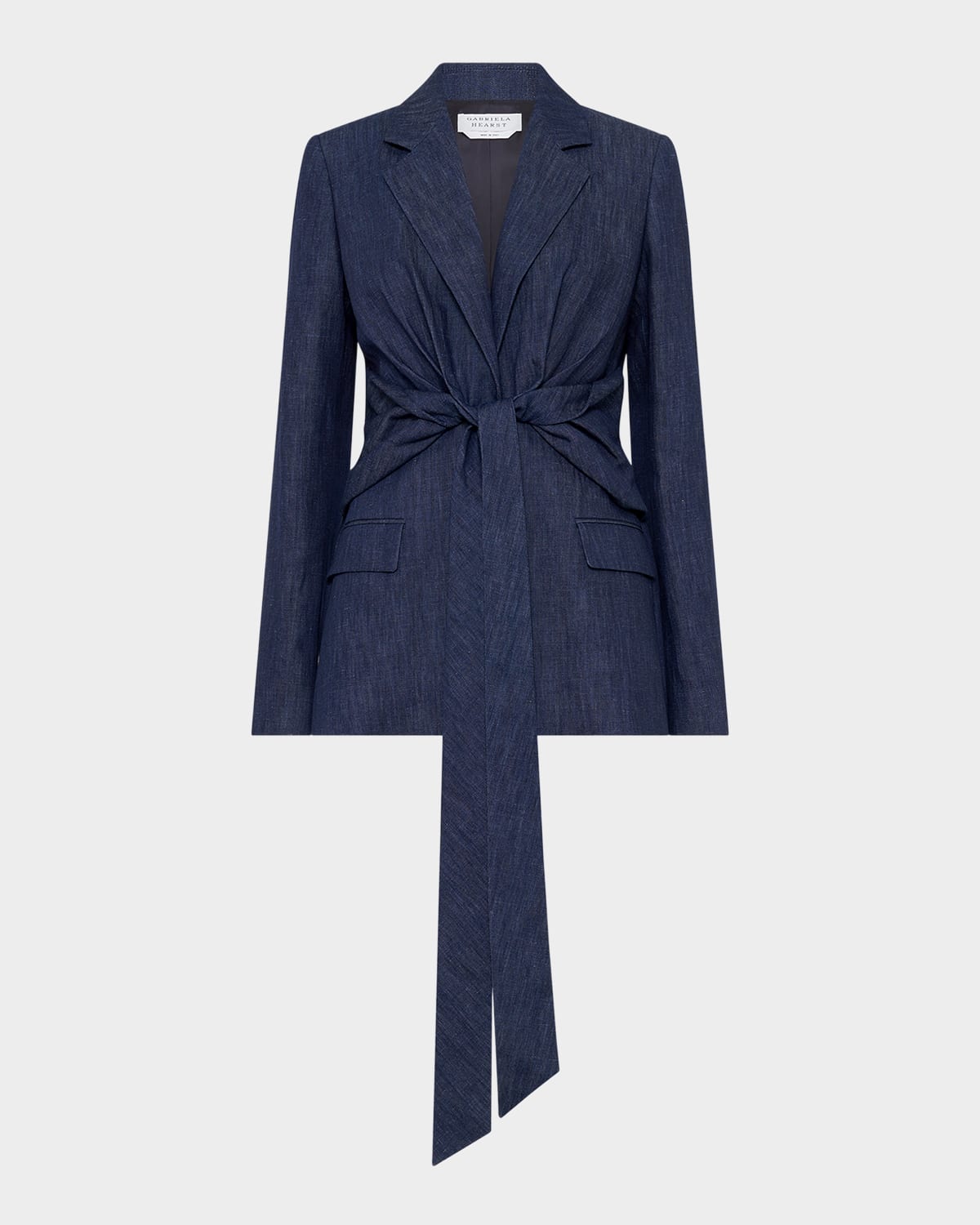 Gabriela Hearst Grant Knotted Denim Blazer | Thumbnail 4 Gabriela Hearst Grant Knotted Denim Blazer | Thumbnail 4
