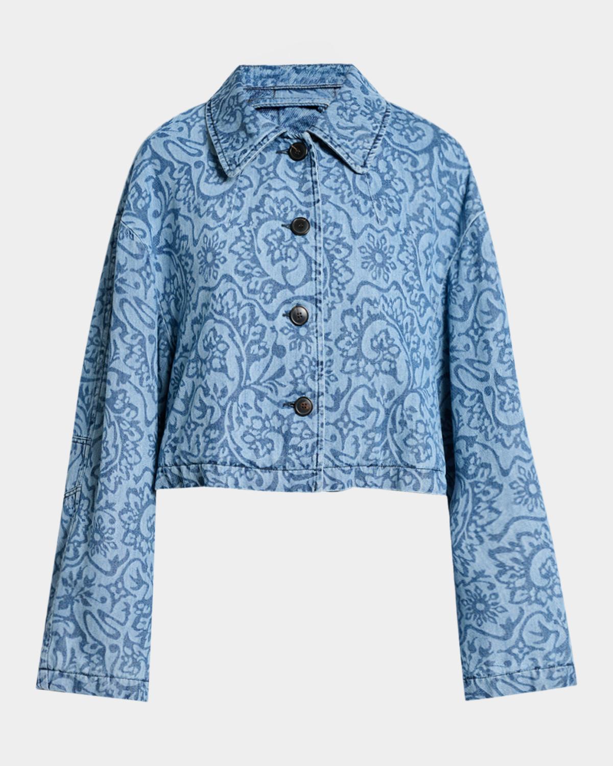 Dries Van Noten Vondero Denim Jacket In Blue