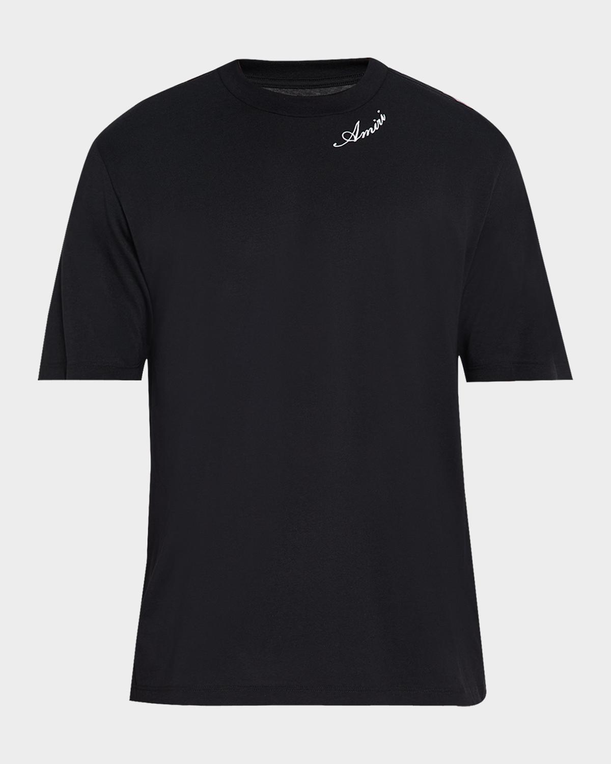 Amiri Men's Cotton and Modal Logo-Crewneck T-Shirt