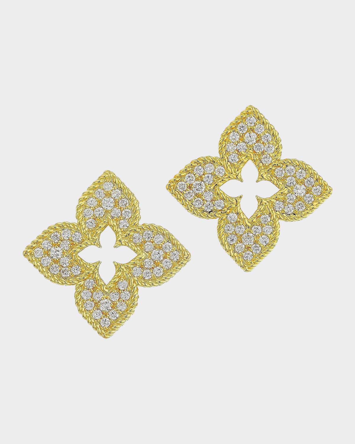 Venetian Princess 18K Yellow Gold & Diamond Stud Earrings