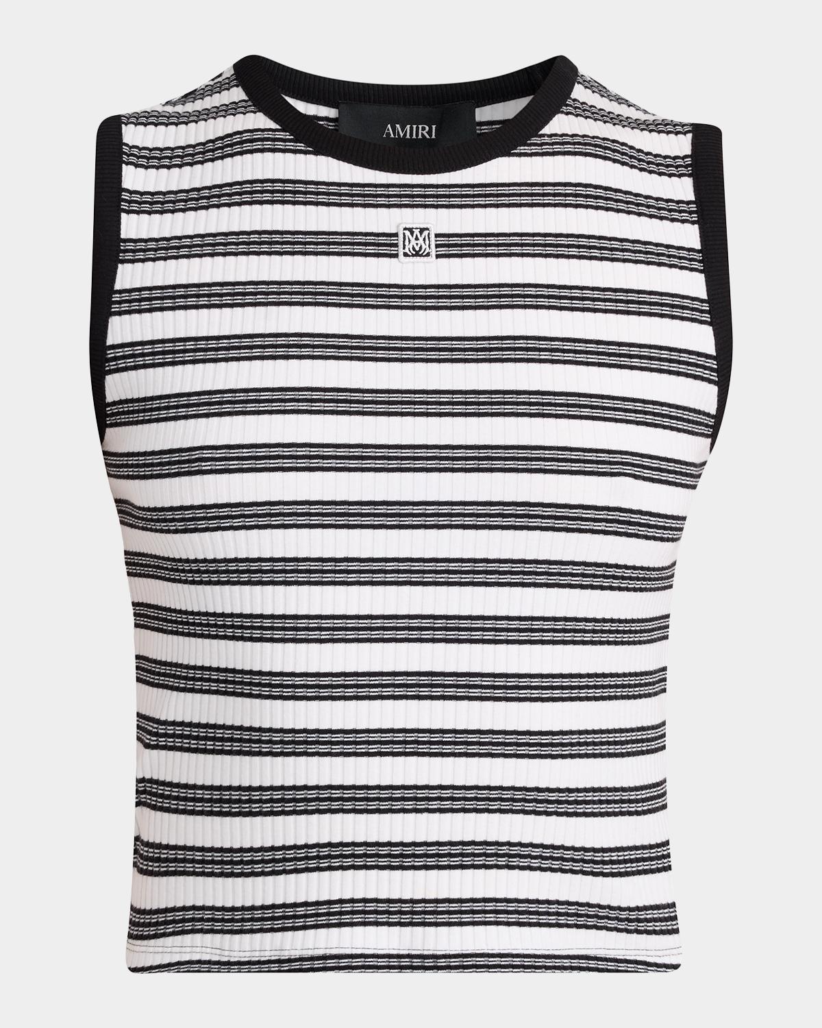 Amiri MA Striped Sleeveless Top