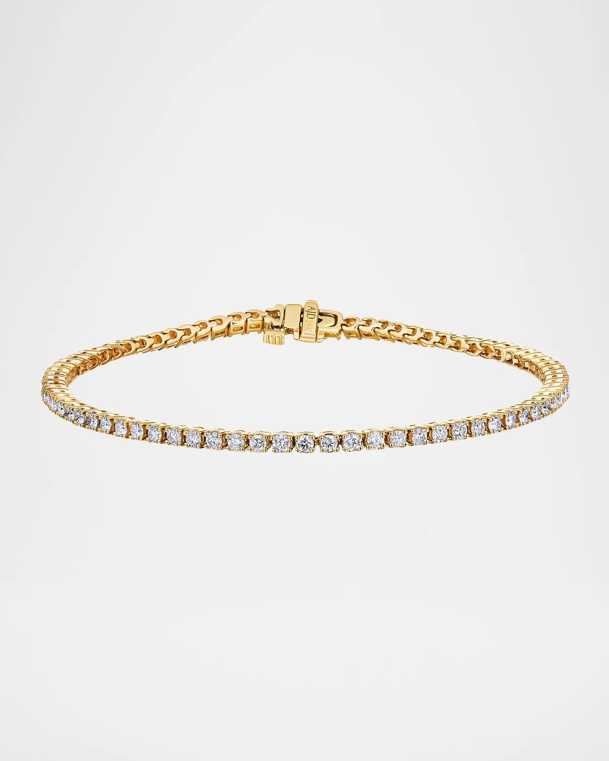 18K Yellow Gold &amp; 2.11 TCW Diamond Tennis Bracelet