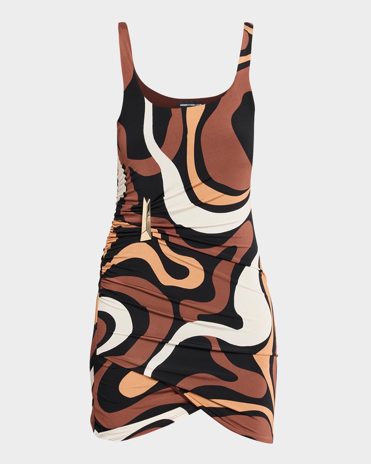 Generation Love Justine Geometric Jersey Mini Dress