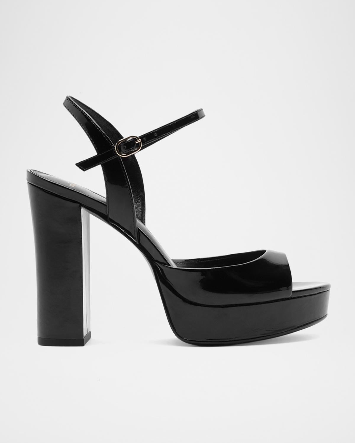 Alexandre Birman 120mm Amy Patent Leather Platform Sandals