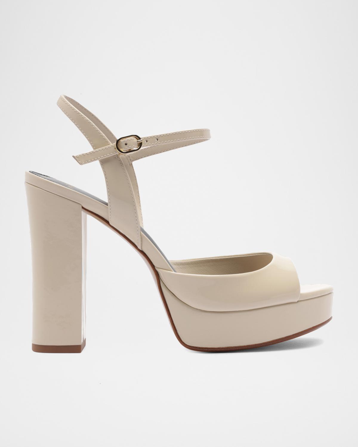 Alexandre Birman 120mm Amy Patent Leather Platform Sandals