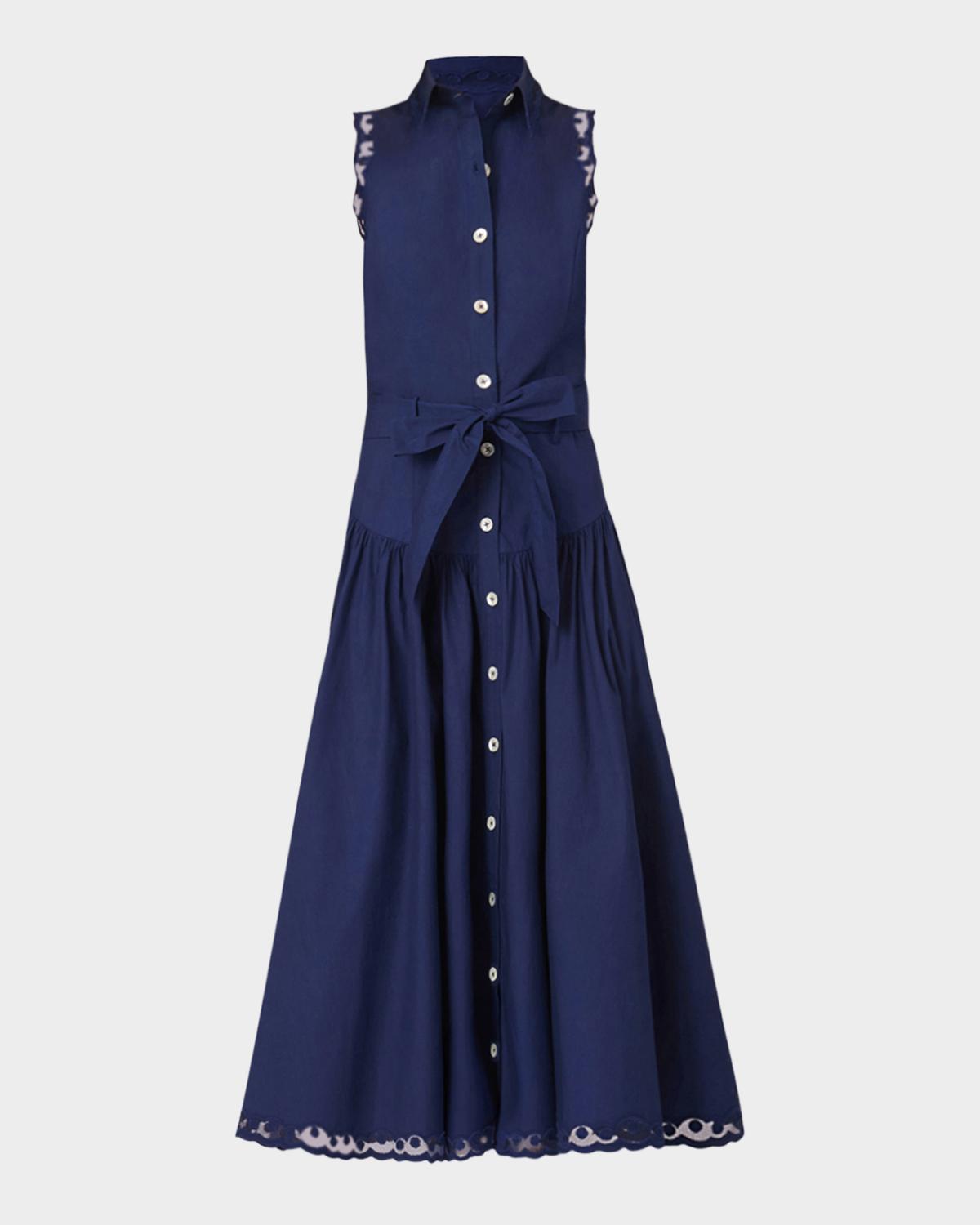 Shoshanna Bradley Lace-Trim Midi Shirtdress