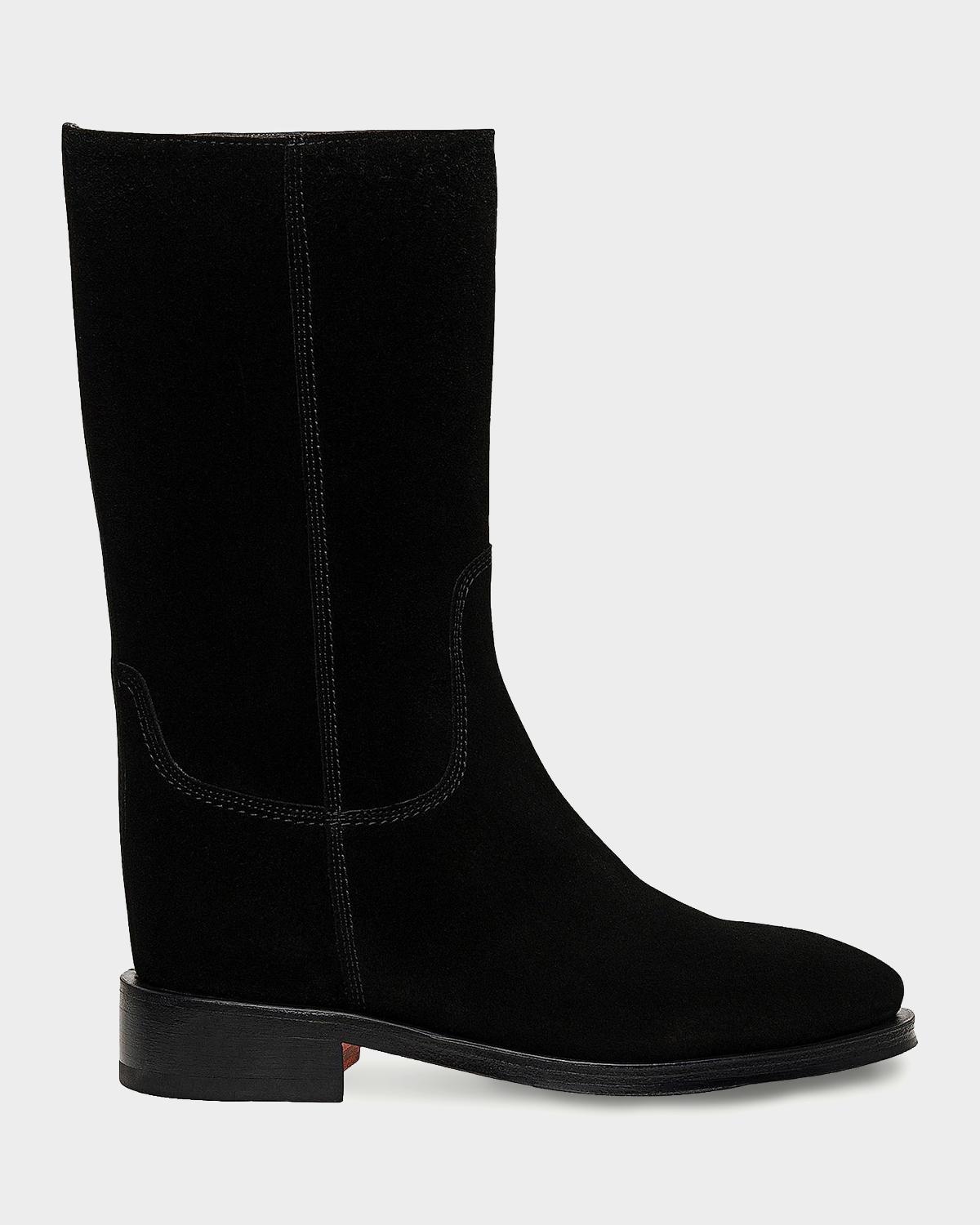 Santoni Fleeces Suede Mid-Calf Boots
