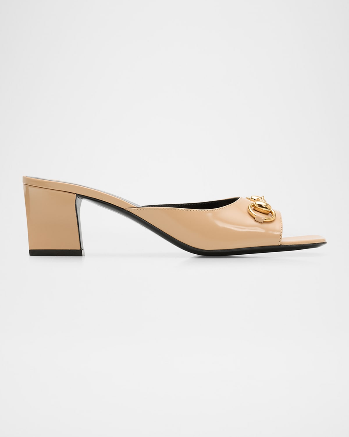 Gucci 55mm Signora Leather Mules In White