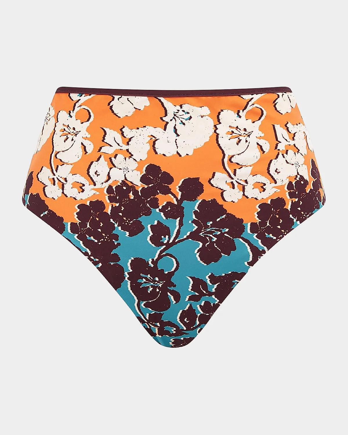 Splice Floral High-Rise Bikini Bottom
