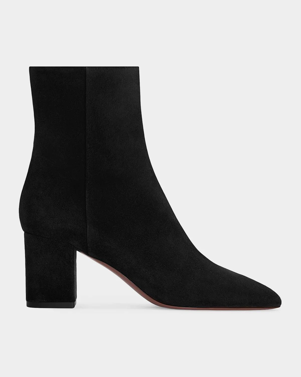 Paris Texas Anja 70mm Suede Ankle Boots In Black